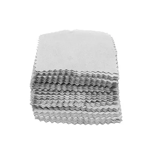 Produktbild: MINAOLULUS 50stücke Mikrofaser Schmuck Reinigungstuch Effektive Reinigung Für Silber Und Schmuck Für Polieren Von Uhren Brillen Und Geräten