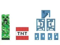 Produktbild: MINECRAFT Diamond Level Creeper Figur - bewegliche Gelenke, exklusive durchsichtige blaue Rüstung mit Blitz und 17 Teilen, schwerer Dynamitblock, für Erwachsene in der Minecraft Community, HLL31