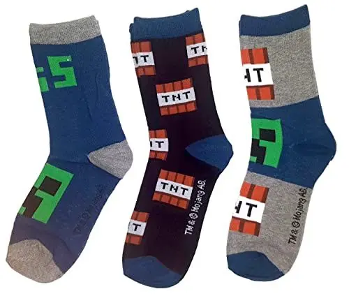 Produktbild: Minecraft Creeper Socken 3er Pack (Farbmix 1, 23-26)