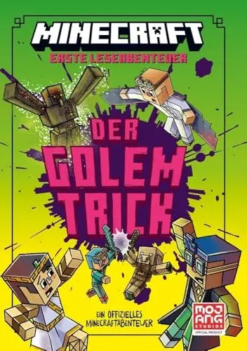 Produktbild: Minecraft Erste Leseabenteuer. Der Golem-Trick: Ein offizieller Minecraft-Roman | Abenteuerlich und witzig für Leser ab 7 Jahren
