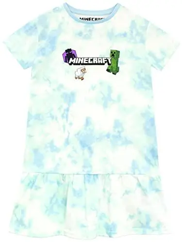 Produktbild: Minecraft Mädchen Kleid Blau 134