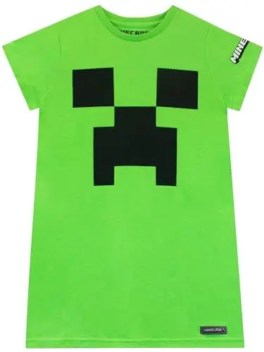 Produktbild: Minecraft Nachthemd | Gamer Nachthemd Mädchen | Kinder Nachthemden | Grün 158