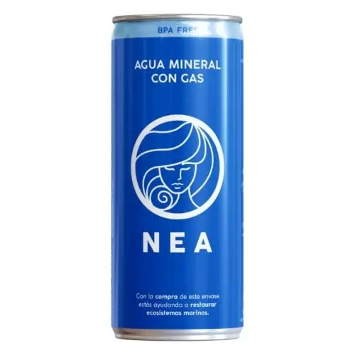 Produktbild: Sprudelwasser NEA in Dosen – Mineralwasser mit Kohlensäure aus den Österreichischen Alpen – 24 x 33cl – BPA- & mikroplastikfrei – 100% recycelbare Aluminiumdosen