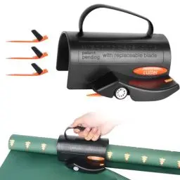 Produktbild: Mineup Geschenkpapier Schneider für Rollen, Geschenkpapier Cutter, Tragbare Papierschneider mit 3 austauschbaren Klingensätzen, Geschenkpapierschneider für Weihnachten Geburtstag Geschenkpapier Party