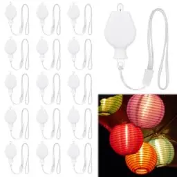 Produktbild: Mineup Mini LED Ballonlichter, 15 Stück LED Laternenlichter, LED Ballons Lichter mit Haken, Lichter Dekoration für Papierlaterne, Halloween, Weihnachten, Hochzeit, Party Lichter Dekoration(Warmweiß)