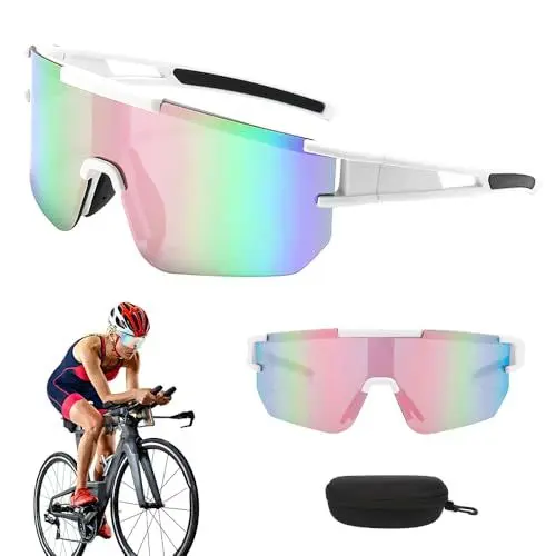 Produktbild: Mineup Schnelle Brille Damen, Schnelle Brille Rave, UV400 Sport Sonnenbrille Herren Damen, Anti-UV Polarisiert Fahrradbrille Für Outdoorsport Radfahren Fahren Laufen Angeln Wandern