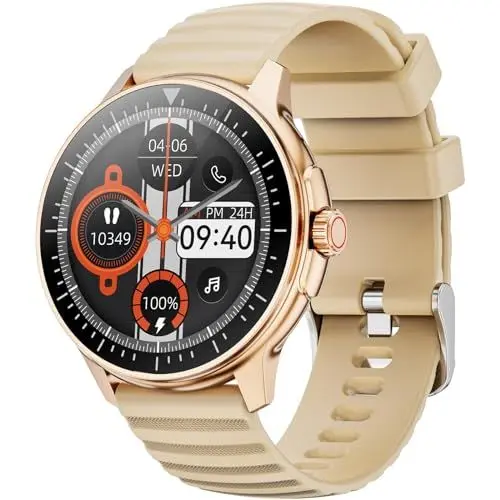 Produktbild: Mingtawn Smartwatch Herren Damen Anrufe annehmen/tätigen, 1,39 Zoll Touchscreen Fitness Tracker mit 110 + Sport-Modi, Voice Assistant Fitness Watch, IP67 wasserdicht Smartwatch für Android iOS