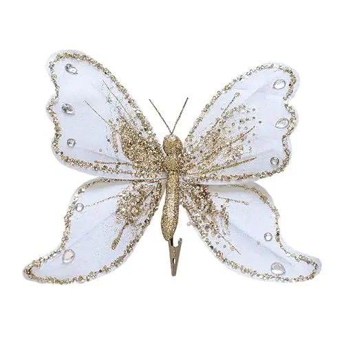 Produktbild: MINGZHE Weihnachts-Schmetterlingsornament, Bunter Weihnachtsbaumschmuck, Weihnachtsornamente, Ausgefallene Weihnachtsornamente, Dekorative Hängende Ornamente (B)