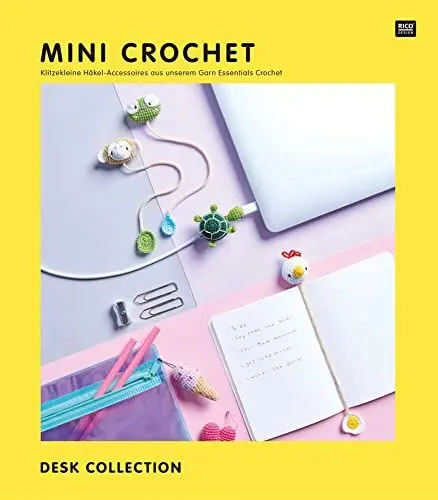 Produktbild: MINI CROCHET Desk Collection: Klitzekleine Häkel-Accessoires aus unserem Garn Essentials Crochet