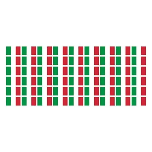 Produktbild: Indigos UG Italien Aufkleber Fahne - glatt - Miniflaggen - 54 Stück - 20x12mm - selbstklebende Folie - Mini Sticker - Minifahnen - Flagge für Auto, Laptop, Modellbau