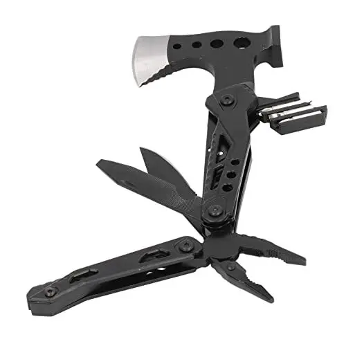 Produktbild: Mini Axt Hammer Multitool Faltbare Axt Hammer Messer Zange Edelstahl Werkzeug Taschengröße 048FT FüR Outdoor Camping Notfall Survival Breaching Tool