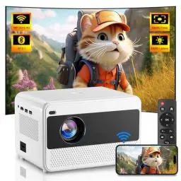 Produktbild: Beamer 5G WiFi Bluetooth Full HD 1080P Video LED Beamer 16000 Lumen 200-Zoll Zoom Tragbare Heimkino Projektor Kompatibel mit Smartphone/Fire Stick/Laptop/PS5