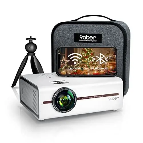 Produktbild: Mini Beamer, Full HD 1080P Beamer Heimkino 4K Video Yaber 13000 Lumen WiFi Bluetooth Handy Beamer Tragbarer LED Projektor Kompatibel mit TV Stick/Smartphone/PS5
