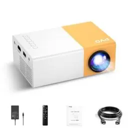 Produktbild: PVO Mini Beamer, Tragbarer Beamer für Cartoon, Kindergeschenk, Outdoor-Filmprojektor, LED Videoprojektor für Heimkino, Video kann über EIN Datenkabel direkt auf den Projektor gespiegelt Werden