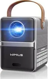 Produktbild: Mini Beamer<strong>Elektrischer Fokus & Automatische Trapezkorrektur:</strong> Beamer WiFi Bluetooth 1080P Full HD Tragbarer Handy, WiMiUS P61 Beamer Heimkino Outdoor für Android/iPhone/Tablet/Laptop/PS5/Xbox/TV Stick