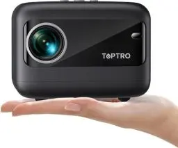 Produktbild: Mini Beamer<strong>Elektrischer Fokus:</strong>  WiFi Bluetooth Beamer Full HD 1080P Unterstützt, 15000Lumen Tragbarer Klein Beamer, TOPTRO Projektor mit ±40° Vertikale Korrektur, Zoom für TV Stick/Phone HDMI USB