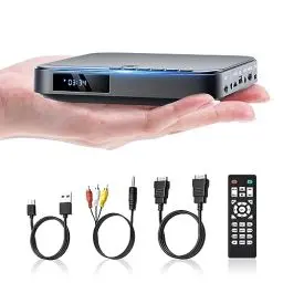 Produktbild: Mini DVD Player, DESOBRY DVD Player für TV, HD 1080P DVD Player HDMI mit Allen Regionen, USB/TF-Karteneingang, Fernbedienung, unterstützt PAL/NTSC