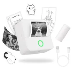 Produktbild: Mini Drucker tragbarer Mini Printer, Mini Fotodrucker Wireless Taschendrucker Thermodrucker Smartphone Bluetooth Drucker Sticker Printer, für iOS und Android, ideal für Studium, Fotos, Geschenke