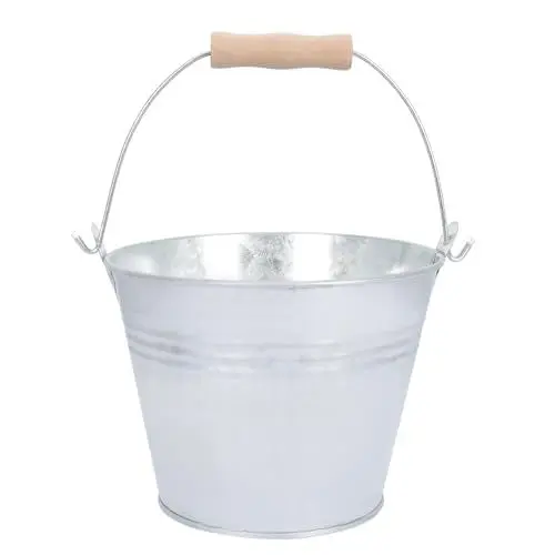 Produktbild: Mini Eimer Verzinkte mit Griffen: 2st Mini Blumentopf Garten Container Kleine Metalleimer Dekorativen Zink Töpfen Drinnen und Draußen für Votivkerzen Schmuckstücke