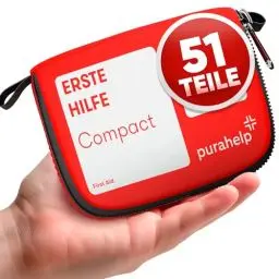 Produktbild: Mini Erste Hilfe Set - Kompakt & Leicht - 51 Teile für Reisen, Outdoor, Camping, Fahrrad - Reiseapotheke Erste Hilfe Set Outdoor Erste Hilfe Set Kinder Erste Hilfe Set Fahrrad