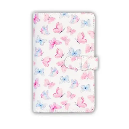 Produktbild: Mini Fotoalbum für 2x3 Zoll Filme and Kpop-Fotokartenhalter 108 Taschen Kompatibel mit Fujifilm Instax Mini 12 11 9 8 90 70 40 EVO LiPlay Link Instant Filme (Blauer rosa Schmetterling)