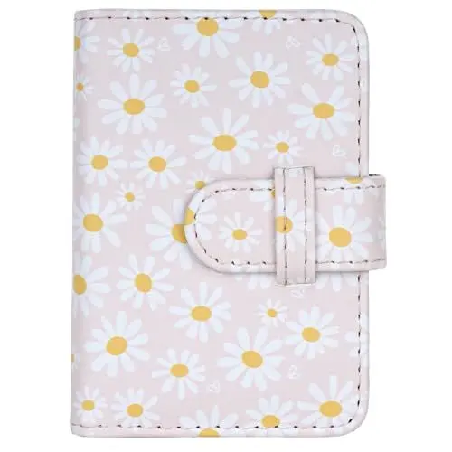 Produktbild: Mini Fotoalbum für 2x3 Zoll Filme and Kpop-Fotokartenhalter 28 Taschen Kompatibel mit Fujifilm Instax Mini 12 11 9 8 90 70 40 EVO LiPlay Link Instant Filme (Rosa Gänseblümchen)