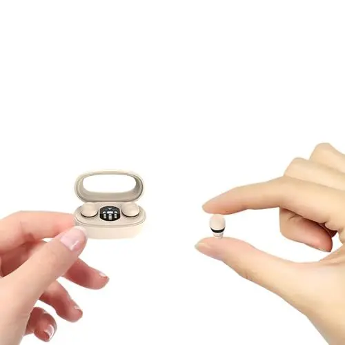 Produktbild: Mini Kopfhörer Bluetooth Kabellos Klein Unsichtbar In Ear Wireless Mini Kopfhörer Earbuds für Kleine Ohren Drahtlos Schnurlos Ohrhörer Ohrstöpsel Earphones versteckt im Ohr Kopfhoerer ohne Kabel