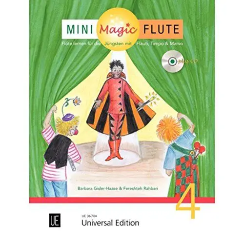 Produktbild: Mini Magic Flute (Band 4 von 4): Flöte lernen für die Jüngsten mit Flauti, Timpo & Marvo - jetzt neu in 4 Bänden. Band 4. für Flöte mit CD, teilweise mit Klavierbegleitung. Ausgabe mit CD.