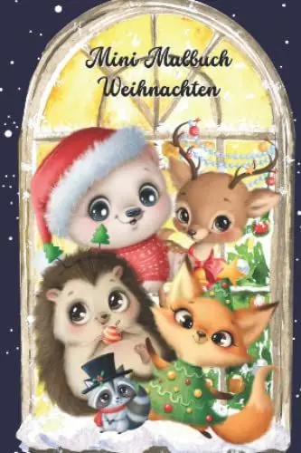 Produktbild: Mini Malbuch Weihnachten: Kleines Malbuch für den Adventskalender, den Nikolausstiefel oder zur Weihanchtszeit, 35 Motive, 10 x 15 cm (Mini Malbücher)
