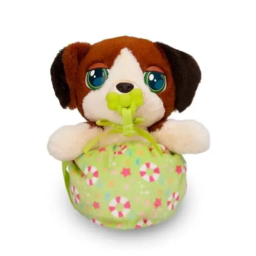 Produktbild: Mini Paws Baby Beagle, Interaktiver Babyhund zum Herumtragen und Kuscheln, der Laute von Sich gibt - inkl. eines Tragebeutels, Empfohlen für Kinder ab 3 Jahren