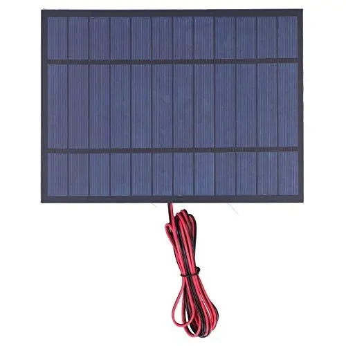 Produktbild: Mini Solar Panel Dc Solar Power Module Board Dc6v 6w Solar Cell Charger Module Polysilicon Tool Supplies with 200cm Red Black Wire