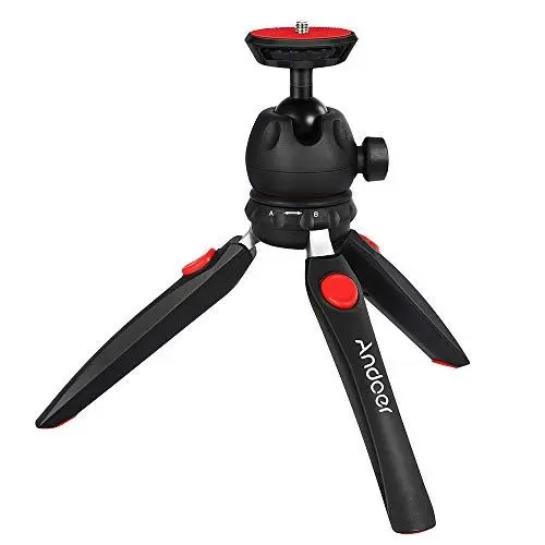 Produktbild: Mini Stativ, Andoer Tischstativ, Tragbares Kamera Stativ, Handy Klein mit Kugelkopf, 1/4-Zoll-Schraube für DSLR Kamera Action Smartphone LED Videolicht