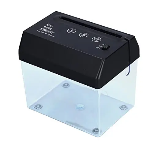 Produktbild: Mini USB Aktenvernichter, Aktenvernichter A6 Papierschneider Mini Elektro Aktenvernichter Tragbare Papierschneidemaschine für Home Office Schule, Batteriebetrieben