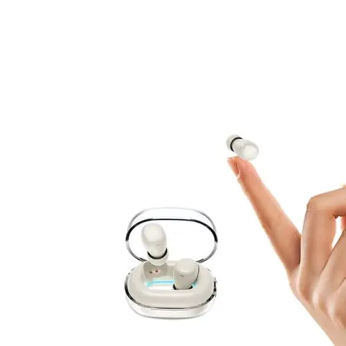 Produktbild: Mini unsichtbare Kopfhörer Bluetooth kabellos in Ear kleinste drahtlose schnurlose Ohrhörer Wireless Tiny Earbuds Ohrstöpsel für kleine Ohren Gehörgänge im Ohr versteckt Kopfhörer Headsets für Arbeit