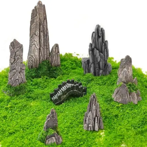 Produktbild: Miniatur Berge Deko Landschaft, Miniatur Wichtel Zubehör, Zen Garten Ornament, Modellbau Feengarten Zubehör Garten Deko DIY Landschaft, Mini Landschaftsgestaltung