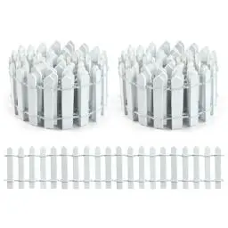 Produktbild: Miniatur Wichtel Zubehör, 2 pcs Miniatur Garten Zaun, Wichtel Zubehör, Puppenhaus Garten Miniatur Wichtel Zaun, Puppenhaus Zubehör DIY Weihnachten Deko Garten, Weiß Holzzaun Ideal Zubehör Wichtel