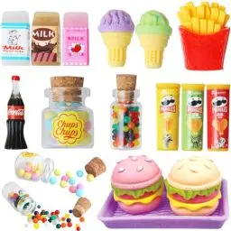 Produktbild: Miniatur Wichtel Zubehör, Miniatur Essen und Trinken, 1/12 Miniatur Lebensmittel Set Küche, Miniatur Puppenhaus Zubehör Mini Food, Miniatur Weihnachten Süßigkeiten Weihnachten Advent Deko