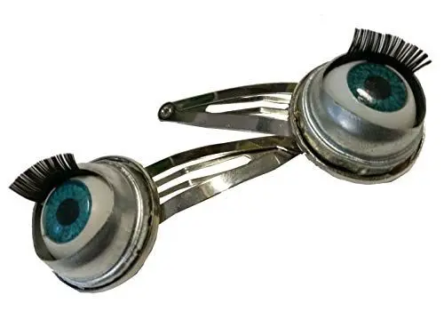 Produktbild: Miniblings 2er Set Auge Haarspange Haarklammer Schlafaugen Halloween Puppenauge - Handmade Modeschmuck I Haarschmuck Haarclips Haarklammern
