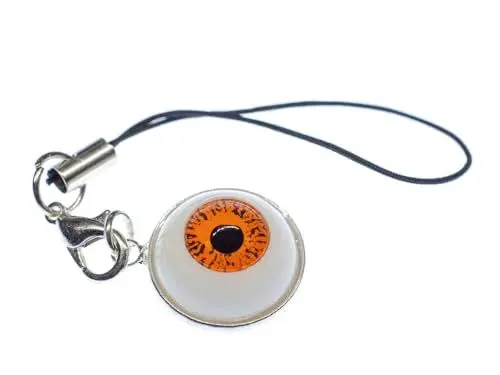Produktbild: Miniblings Auge Handyanhänger Gruselig Horror Halloween Handyschmuck Braun- Handmade Modeschmuck I Anhänger Handyschmuck Schlüsselanhänger