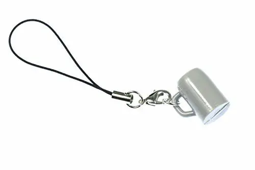 Produktbild: Miniblings Bier Maß Handyanhänger Handyschmuck Oktoberfest Bierkrug grau- Handmade Modeschmuck I Anhänger Handyschmuck Schlüsselanhänger