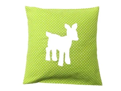 Produktbild: Miniblings Kissen Kinderkissen Baby Dekokissen 25x25cm REH Punkte grün