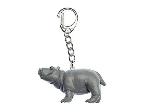 Produktbild: Miniblings Nilpferd Hippo Schlüsselanhänger - Handmade Modeschmuck I Anhänger Schlüsselring Schlüsselband Keyring - Nilpferd Hippo