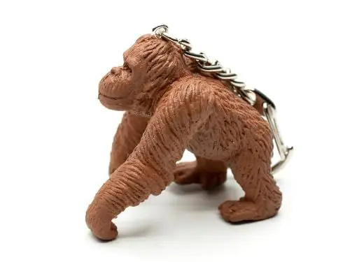 Produktbild: Miniblings Orang-Utan Schlüsselanhänger Affe Menschenaffe braun - Handmade Modeschmuck I Anhänger Schlüsselring Schlüsselband Keyring