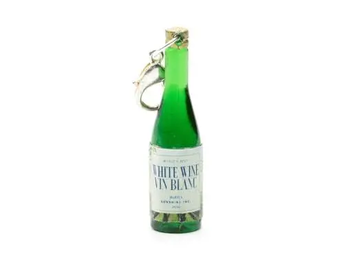 Produktbild: Miniblings Weinflaschen Charm Anhänger Wein Flasche Getränk grün Weißwein- Handmade Modeschmuck I Kettenanhänger versilbert | Bettelanhänger Bettelarmband | Anhänger für Armband