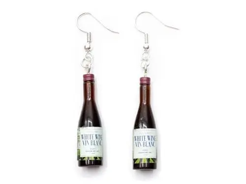 Produktbild: Miniblings Weißwein Weinflaschen Ohrringe Miniblings Hänger Wein Flasche Getränk Party braun