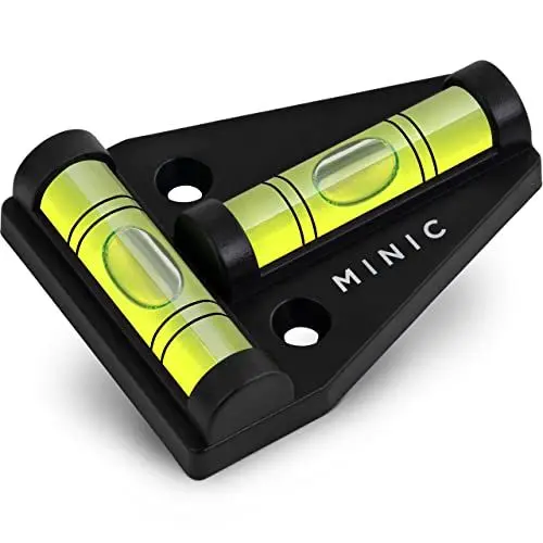Produktbild: MINIC Kreuzwasserwaage - Wasserwaage klein - Strapazierfähig und Bruchsicher - Wohnmobil Zubehör - Wohnwagen Gadgets- mini - Ducato Camping Zubehör Innen - Camper Zubehör