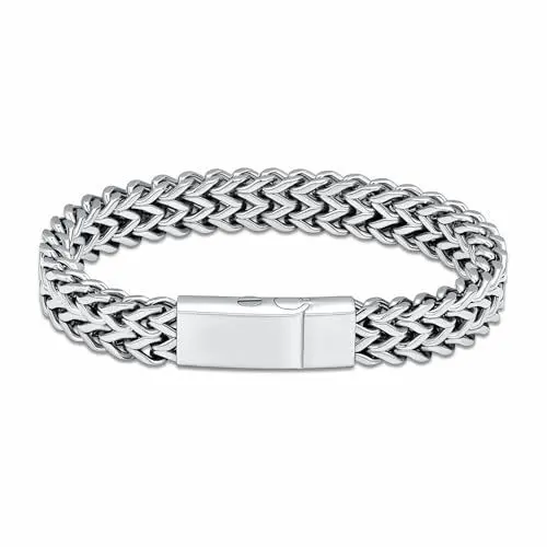 Produktbild: Minicremation Einäscherungsarmband für Asche für Männer und Frauen, Edelstahl, personalisierbar, kubanisches Glieder-Urnenarmband, Andenken, Aschehalter, Einäscherungsschmuck, Gedenkschmuck,