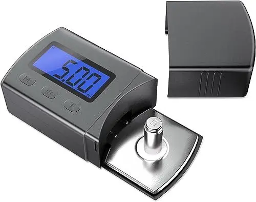 Produktbild: Mini-Digital-Plattenspieler mit hoher Präzision, 0,01 g/5,00 g, LCD-Hintergrundbeleuchtung, Blau, für Tonerkartuschen