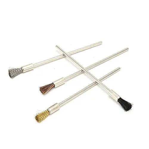 Produktbild: Mini-Drahtbürsten-Set, Edelstahl-Drahtbürste, Mini-DrahtbürsteBohrer, Breite Anwendung Schmutz Entfernen Schmale Bereiche Schmuck Miniatur Elektronische Instrumente