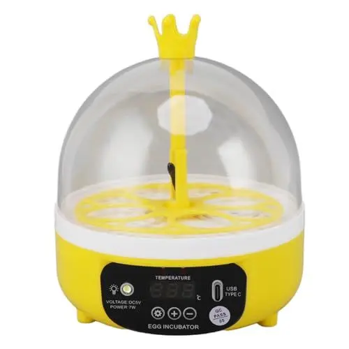 Produktbild: Mini-Ei-Inkubator, Automatische Temperatur- und Feuchtigkeitskontrolle, Candler, Geflügel-Brutmaschine für Hühner, Enten, Tauben (Manuelles Drehen)